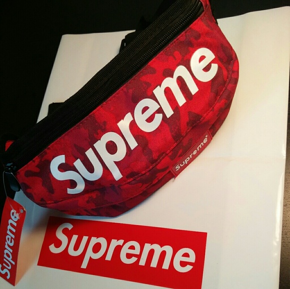 supreme waist bag red camo
